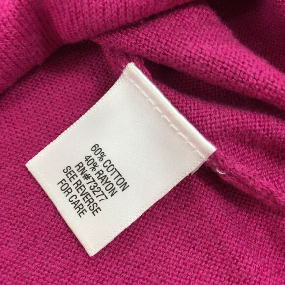 Dana Buchman Knit Sweater Blouse Size 1X Womens Dark Pink Rhinestone Tunic Top - Picture 8 of 12